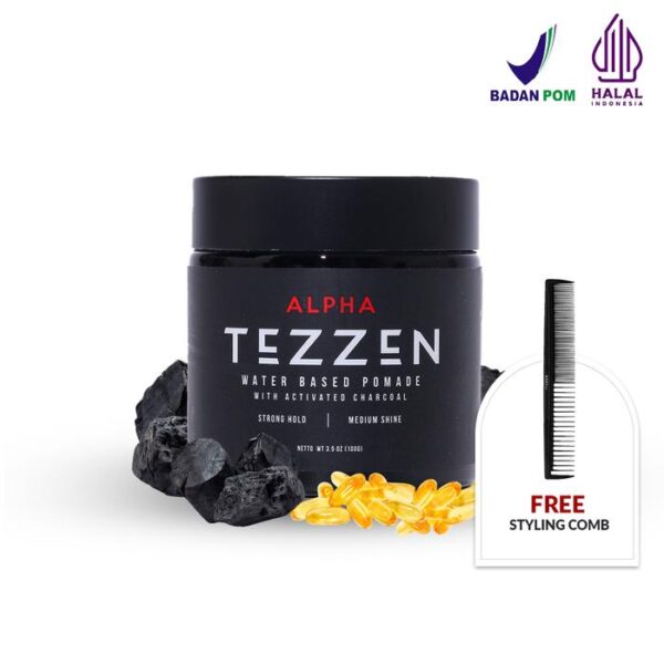 Tezzen Alpha Charcoal Water Based Pomade - Image 2