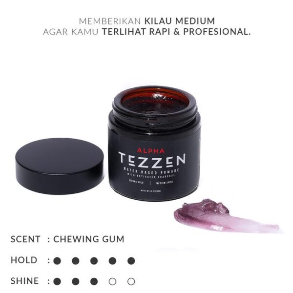 Tezzen Alpha Charcoal Water Based Pomade - Image 4